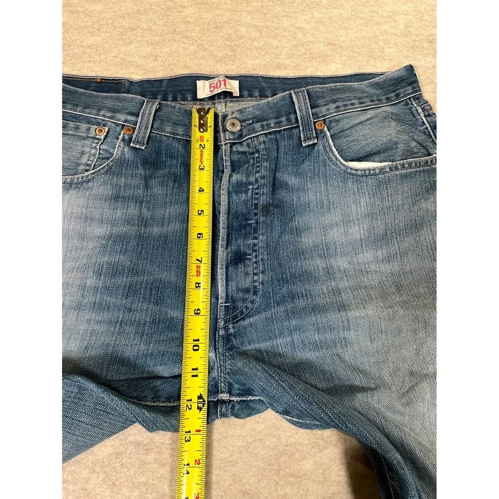 Levis‎ 501 Original Fit Jeans Mens 36x36 Blue Denim Cotton Mid Rise Straight Leg
